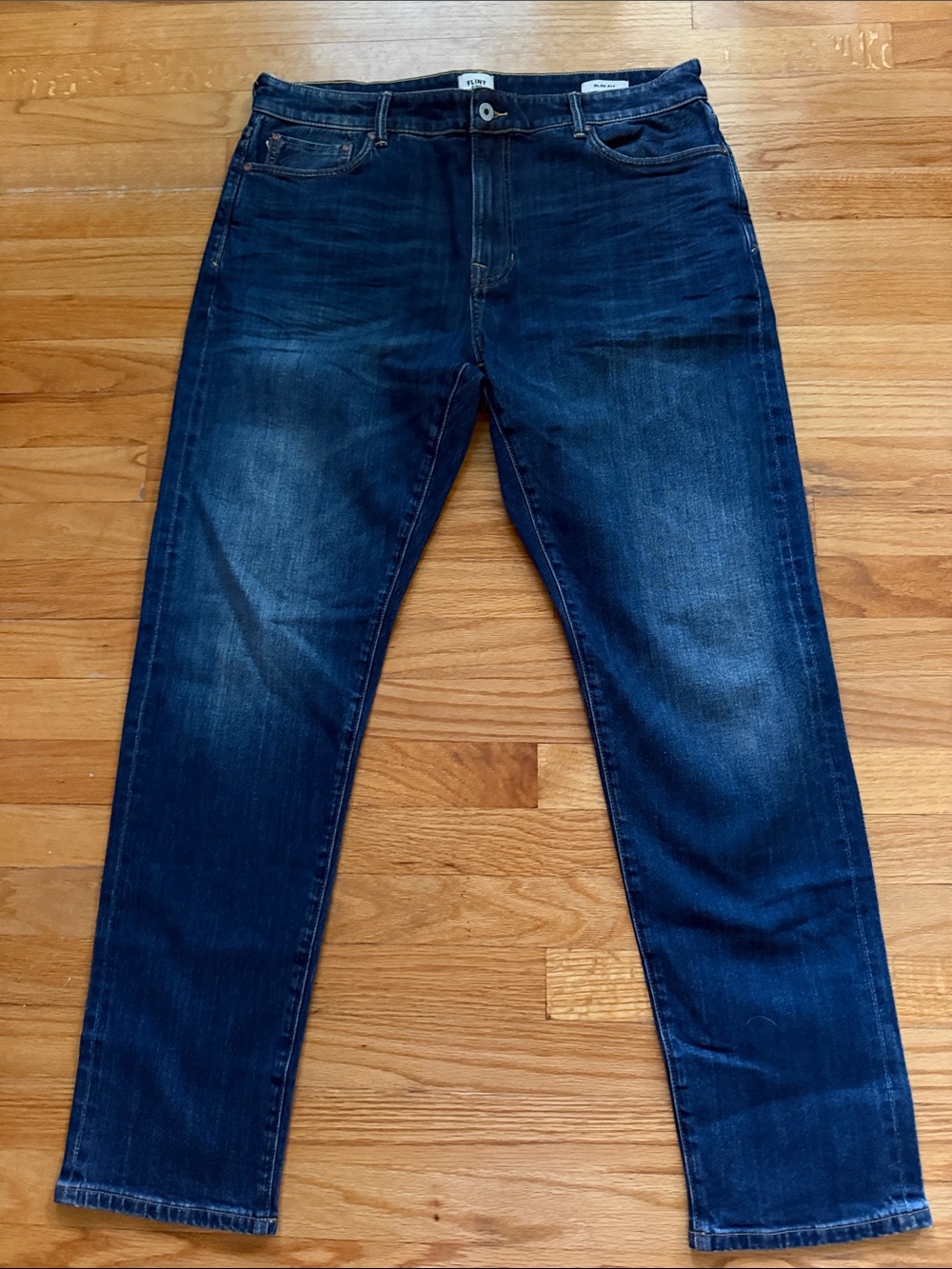 Flint And Tinder Jeans Mens 36x32 Slim Fit Blue Denim
